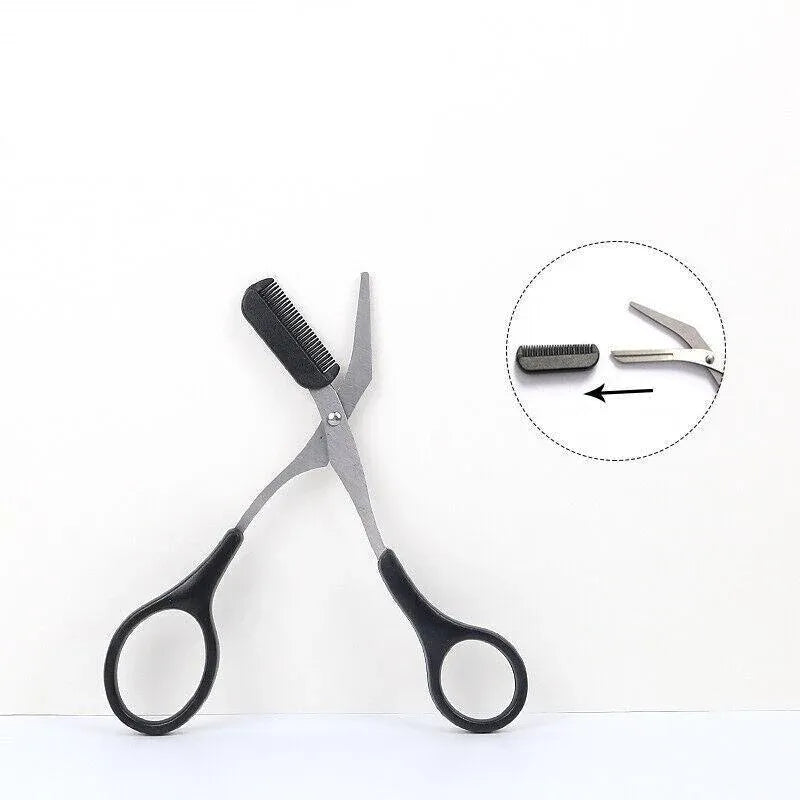 3PCS Eyebrow Razor Set Trimmer Shaver Scissors Spooley Dermaplaning Tweezers