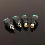 2/4 Pair Speaker Wire cable to female & male RCA Adapter Connector Jack Plug LED - 2 PAIRS