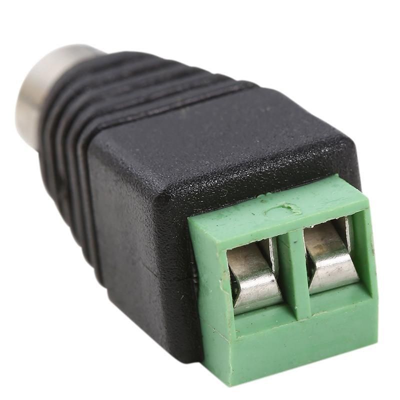 2/4 Pair Speaker Wire cable to female & male RCA Adapter Connector Jack Plug LED - 2 PAIRS