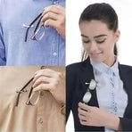 Strong Grip Eyewear Clip Holder Brooch for Glasses and Sunglasses - Silver
