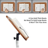 Floor Standing Reading Stand Adjustable Angle Height Sturdy - Rear View