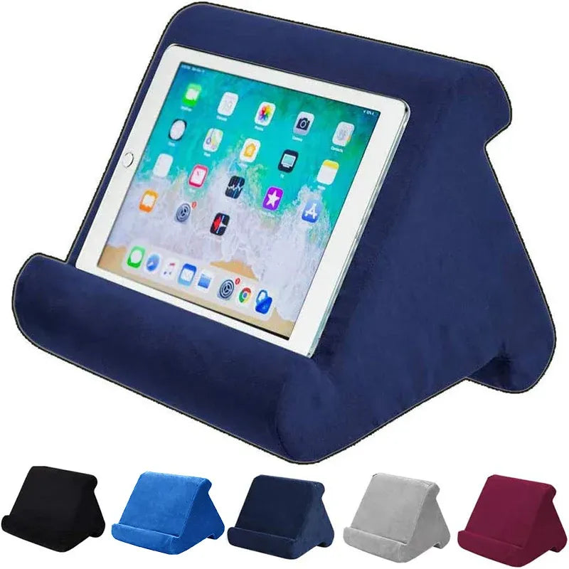 Tablet Pillow Stands For iPad Book Reader Holder Rest Laps Reading Cushion - Black