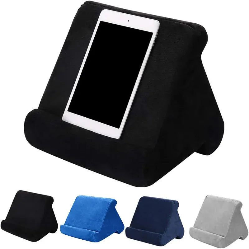 Tablet Pillow Stands For iPad Book Reader Holder Rest Laps Reading Cushion - Black