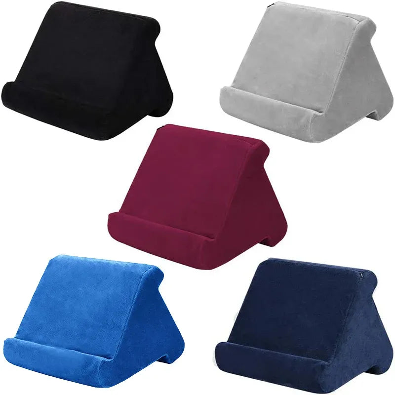 Tablet Pillow Stands For iPad Book Reader Holder Rest Laps Reading Cushion - Blue