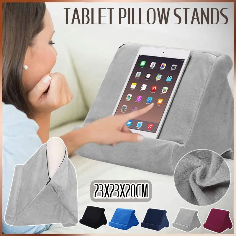 Tablet Pillow Stands For iPad Book Reader Holder Rest Laps Reading Cushion - Dark Red