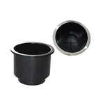 4PCS Plastic Recessed Cup Drink Holders Black Drop In Style for Car Boat Marine RV