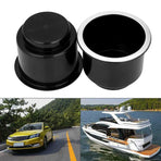 4PCS Plastic Recessed Cup Drink Holders Black Drop In Style for Car Boat Marine RV