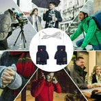 USB Heated Half Finger Gloves Winter Warm Knitted Gloves for Typing and Office Use - Grey