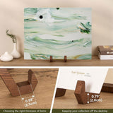 Wooden Recipe Stand Menu Display Holder Family Record Poster Stand Base Rack - 45-Degree Angle