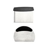 Dough Scraper Stainless Steel Bake Cake Slicer Pastry Cutter Multipurpose Bench - Rectangle - Front View