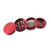 4-Layers Metal Zinc Alloy Tobacco Grinder Smoke Crusher Spice Hand Muller Au - Front View