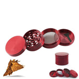 4-Layers Metal Zinc Alloy Tobacco Grinder Smoke Crusher Spice Hand Muller Au - 45-Degree Angle