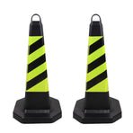 2PCS Rubber Traffic Cone Safety Cone Flexible for Construction
