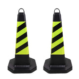 2PCS Rubber Traffic Cone Safety Cone Flexible for Construction