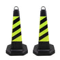 2PCS Rubber Traffic Cone Safety Cone Flexible for Construction