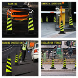 2PCS Rubber Traffic Cone Safety Cone Flexible for Construction - Low Angle