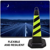 2PCS Rubber Traffic Cone Safety Cone Flexible for Construction - Extra Image