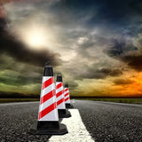 2PCS Rubber Traffic Cone Safety Cone Flexible for Construction - Extra Image