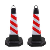 2PCS Rubber Traffic Cone Safety Cone Flexible for Construction