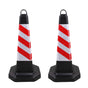 2PCS Rubber Traffic Cone Safety Cone Flexible for Construction