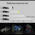 8m Reflective Tape for Bikes Cars Motorcycles Waterproof High Visibility Strip - White
