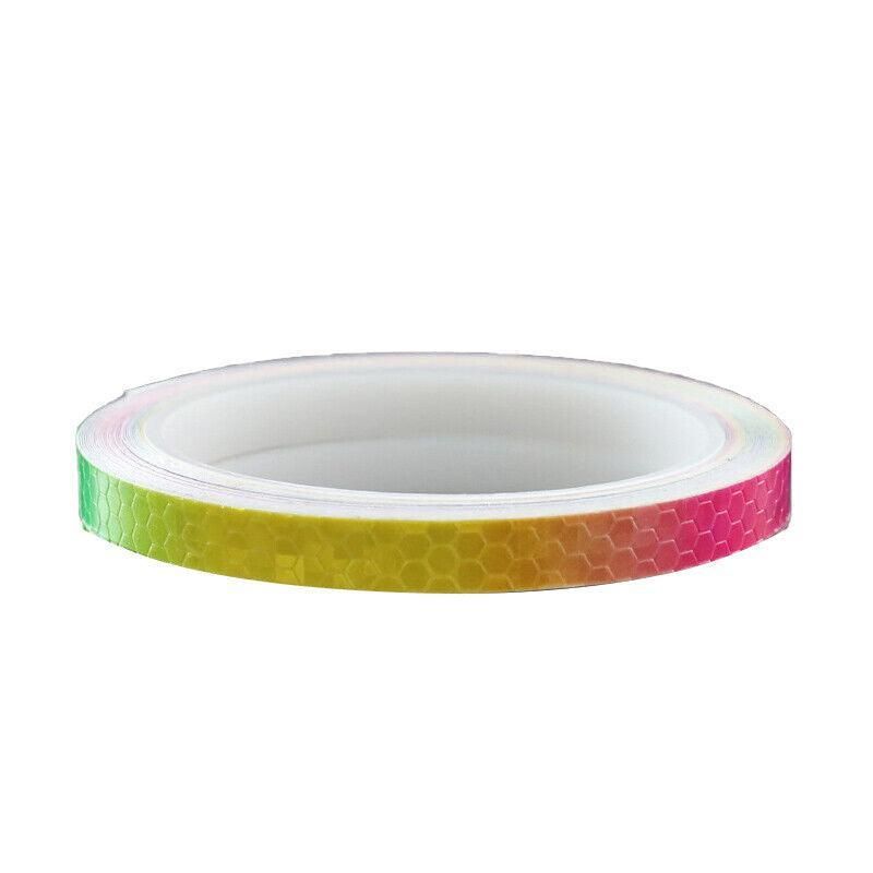 8m Reflective Tape for Bikes Cars Motorcycles Waterproof High Visibility Strip - Colourful