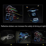 8m Reflective Tape for Bikes Cars Motorcycles Waterproof High Visibility Strip - Colourful - Top-Down View
