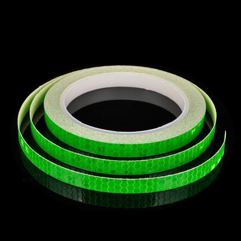 8m Reflective Tape for Bikes Cars Motorcycles Waterproof High Visibility Strip - Colourful
