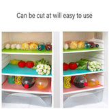 4PCS Cuttable Kitchen Anti-slip Mat Anti-fouling Refrigerator Drawer Liner Mat - Orange