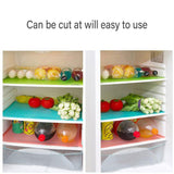 4PCS Cuttable Kitchen Anti-slip Mat Anti-fouling Refrigerator Drawer Liner Mat - White - Top-Down View