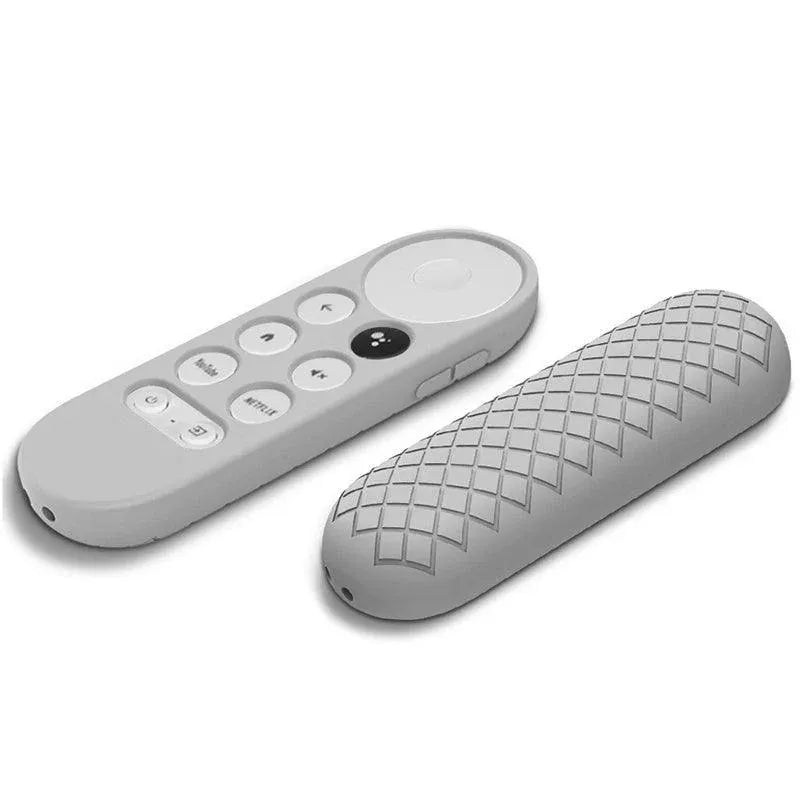 Silicone Case Protective Cover Shell For Google Chromecast Tv 2020 Voice Remote - White