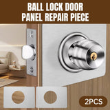 Spherical Lock Repair Plate Set Circular Door Lock Fixing Kit 2 Pieces Metal