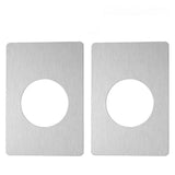 Spherical Lock Repair Plate Set Circular Door Lock Fixing Kit 2 Pieces Metal