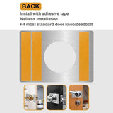 Spherical Lock Repair Plate Set Circular Door Lock Fixing Kit 2 Pieces Metal - Top-Down View