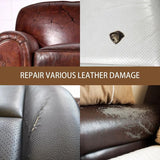 dvanced Leather Repair Gel Kit Filler for Sofa Auto Interior and Scratch Restoration - Yellow - Top-Down View