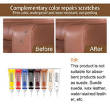 dvanced Leather Repair Gel Kit Filler for Sofa Auto Interior and Scratch Restoration - Yellow - Rear View