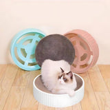 2In1 Cat Scratching Board Round Cat Scratcher Pad Lounge Bed Bowl Pet Sofa House - Replacement Pad - 45-Degree Angle