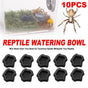 10-Piece Mini Reptile Feeding Bowl Set, Black