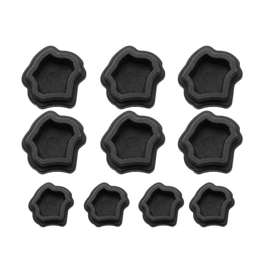10-Piece Mini Reptile Feeding Bowl Set, Black
