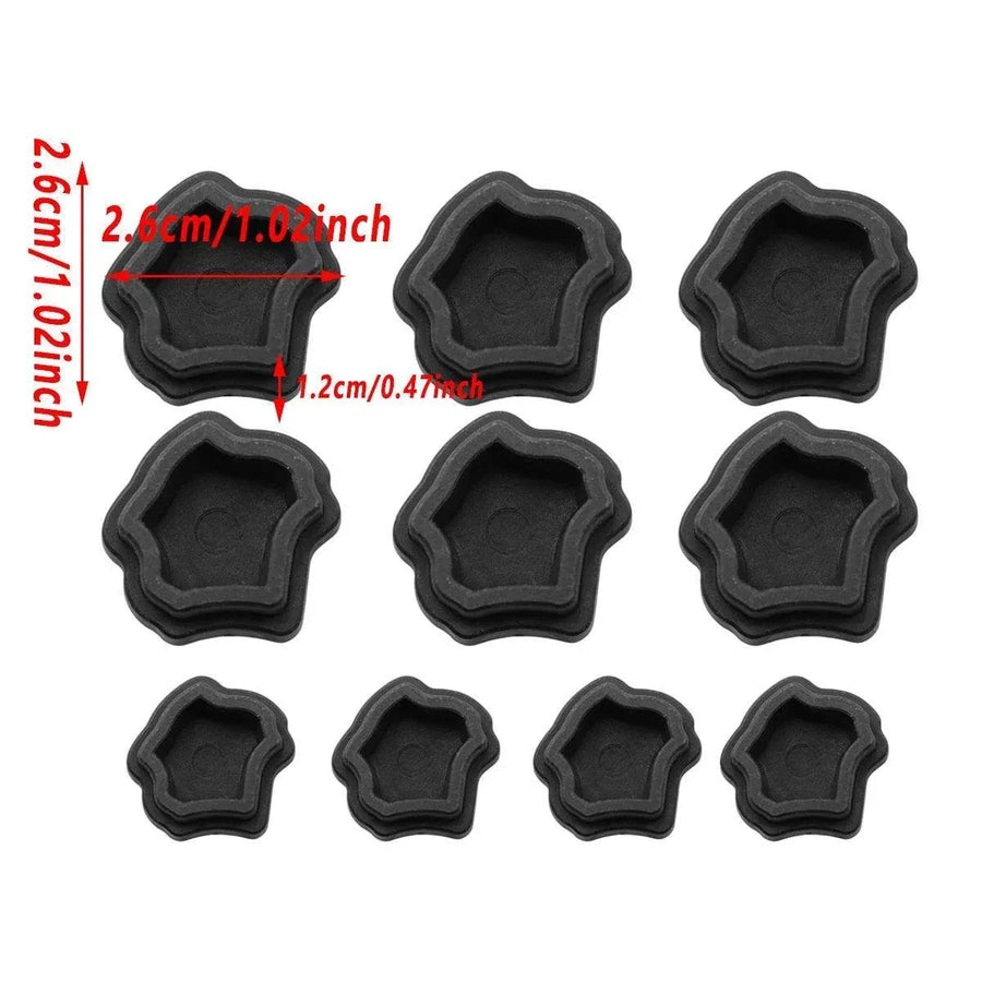 10-Piece Mini Reptile Feeding Bowl Set, Black