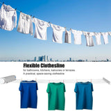 Wall Mounted Clothes Hanger Dryer Clothesline Laundry Washing Line Drying Rack - 4lines - Top-Down View