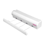 Wall Mounted Clothes Hanger Dryer Clothesline Laundry Washing Line Drying Rack - 4lines - Rear View