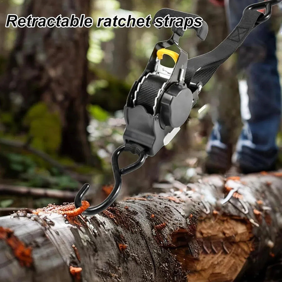 Luggage Fixing Strap Automatic Tensioner Retractable Tie Down Strap Travel Belt