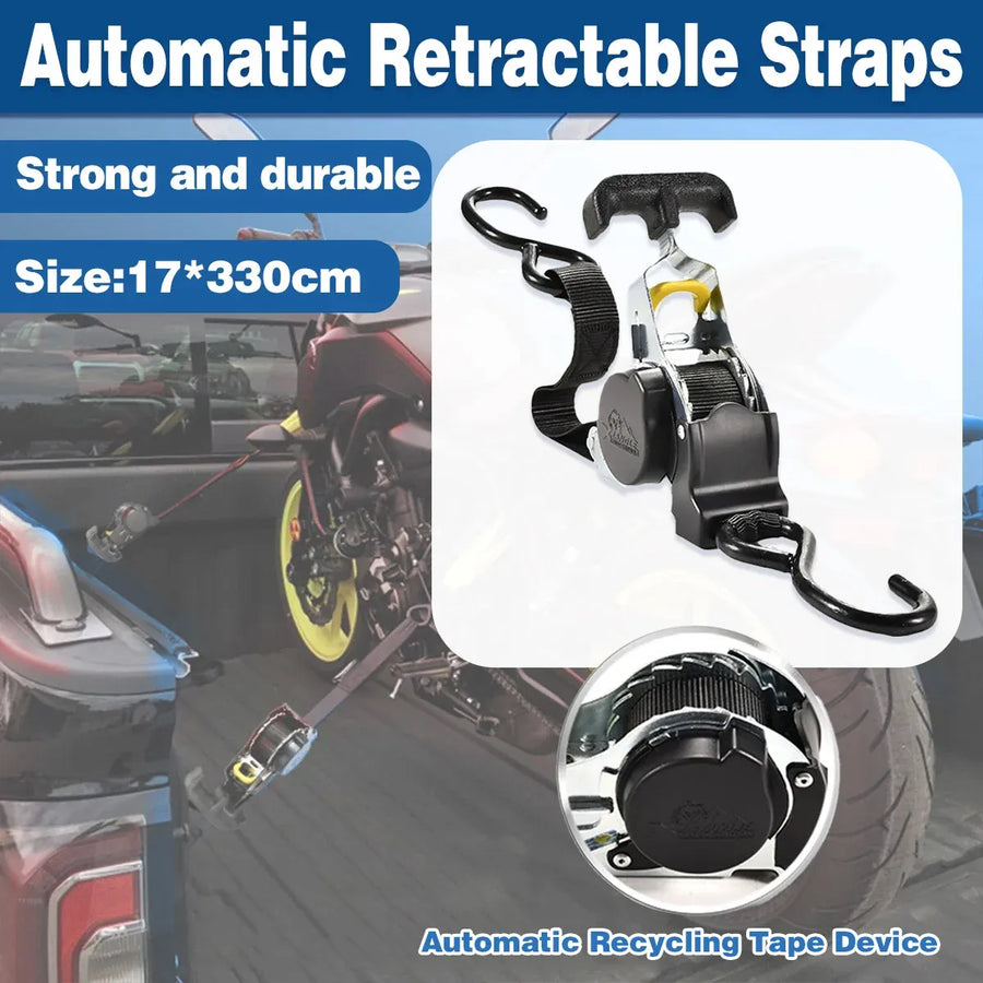 Luggage Fixing Strap Automatic Tensioner Retractable Tie Down Strap Travel Belt