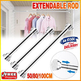 Adjustable Tension Rod Extendable Rack Shower Wind Curtain Closet Pole 50-160cm - 50-85cm