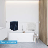 Adjustable Tension Rod Extendable Rack Shower Wind Curtain Closet Pole 50-160cm - 50-85cm - Top-Down View