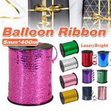 5mm Balloon Ribbon Curling Party String Gift Wrap Decoration Birthday Wedding - Laser-Green - Front View