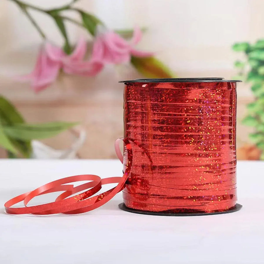 5mm Balloon Ribbon Curling Party String Gift Wrap Decoration Birthday Wedding - Laser-Silver