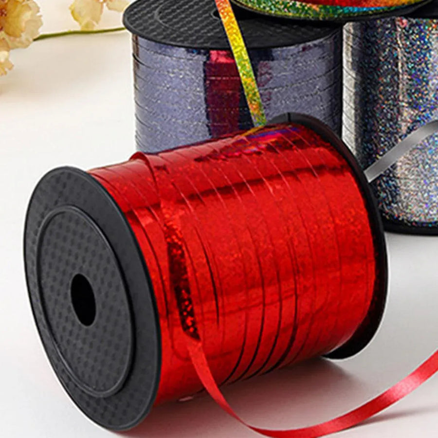 5mm Balloon Ribbon Curling Party String Gift Wrap Decoration Birthday Wedding - Laser-Silver