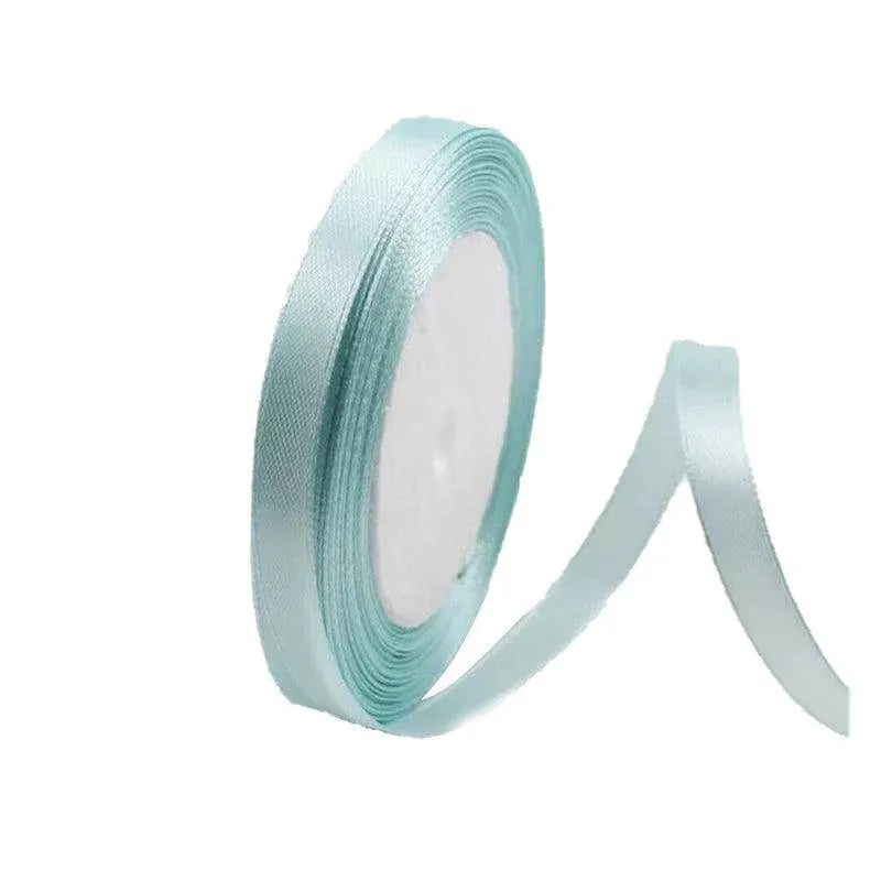10mm Width Satin Hair Ribbon Wedding Party Decoration Gift Banquet 22m - Light T-Blue